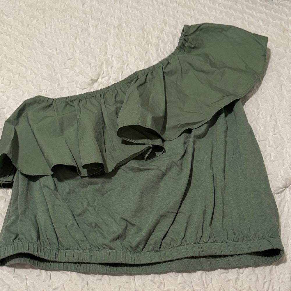a new day Green One-Shoulder Top